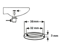 O-Ring Gummi Dichtung f. Waschtische ø38mm...