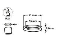 4x Gummidichtungen schwarz ø21mm ø15mm...