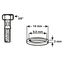 4x Gummidichtung f. Flexschlauch ø14 mm...
