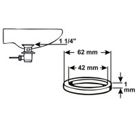 2x Flachdichtung Gummi schwarz Set ø62mm...