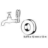 Gewinde Dichtband Kaltwasser 0,075x12mm L:12m Sanitär