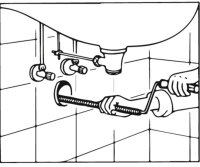 Rohr-Reinigungsspirale Kurbel rot ø9mm x 10m...