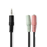 0,2m Stereo Audiokabel Klinke 3,5mm Stecker 2x 3,5mm...