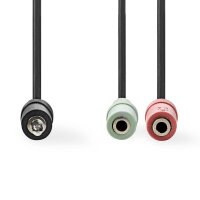 0,2m Stereo Audiokabel Klinke 3,5mm Stecker 2x 3,5mm...