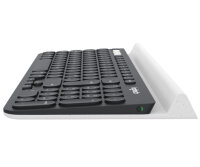 Logitech Multi-Device K780 kabellose Tastatur Bluetooth mit integrierter Halterung