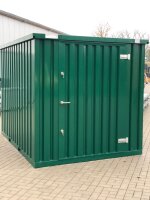 2m Lagercontainer MoosGrün RAL 6005 mit...