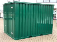 2m Lagercontainer MoosGrün RAL 6005 mit...