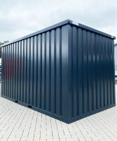 3m Lagercontainer Anthrazit RAL 7021 mit Einflügeltür & Doppelverriegelung voll verzinkt 2,95x2,14x2,09
