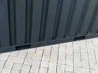 3m Lagercontainer Anthrazit RAL 7021 mit Einflügeltür & Doppelverriegelung voll verzinkt 2,95x2,14x2,09