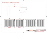 3m Lagercontainer Anthrazit RAL 7021 mit Einflügeltür & Doppelverriegelung voll verzinkt 2,95x2,14x2,09