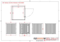 2m Lagercontainer Anthrazit RAL 7021 mit Einflügeltür & Doppelverriegelung voll verzinkt 2,14x2,02x2,09