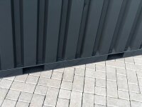 2m Lagercontainer Anthrazit RAL 7021 mit Einflügeltür & Doppelverriegelung voll verzinkt 2,14x2,02x2,09