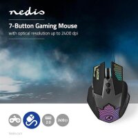 PC LED Gaming Maus Mouse mit sieben Tasten DPI 800 1200...