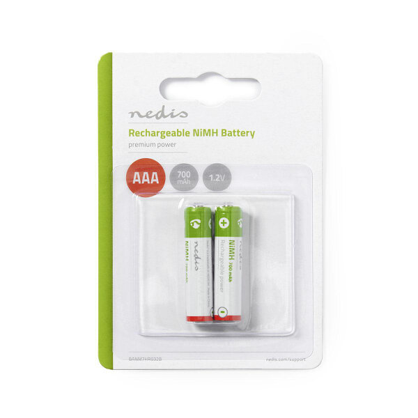 2x Wiederaufladbare Batterie Ni-MH-Akku AAA 700mAh 1.2V HR03