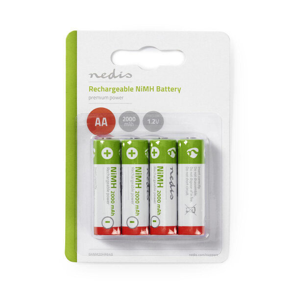 4x Wiederaufladbare Batterie Ni-MH-Akku AA 2000mAh 1.2V HR6