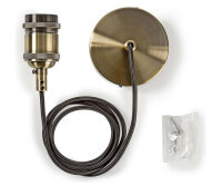 Pendelleuchte Pendellampe E27 1,50m Messing Licht Lampe