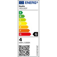 Nedis LED Tischleuchte 3,6W Grau Lampe Leuchte...
