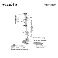 Flexible Universal Tablethalterung Halterung 360° für Tablet Ebooks Smartphones