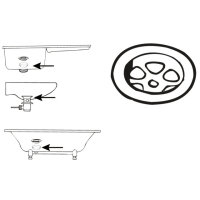 Kittschnur Ablauf Ventilplatte 25 cm Waschtische...