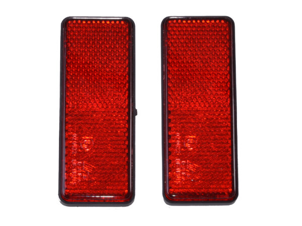 2x Reflektor rot 90x34mm für Anhänger Wohnmobil Bauwagen