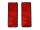 2x Reflektor rot 90x34mm für Anhänger Wohnmobil Bauwagen