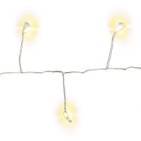 LED Silberdraht Lichterkette warm-weiß 50 LED´s