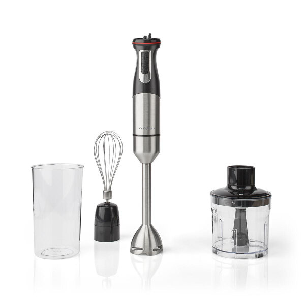 Stabmixer 4-in-1 Mixerset Aluminium schwarz 800W