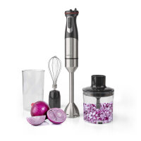 Stabmixer 4-in-1 Mixerset Aluminium schwarz 800W