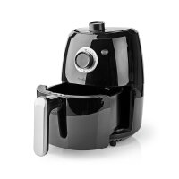 Heißluft Friteuse Fritteuse 80-200°C 2,4L 1000W Aluminium Schwarz