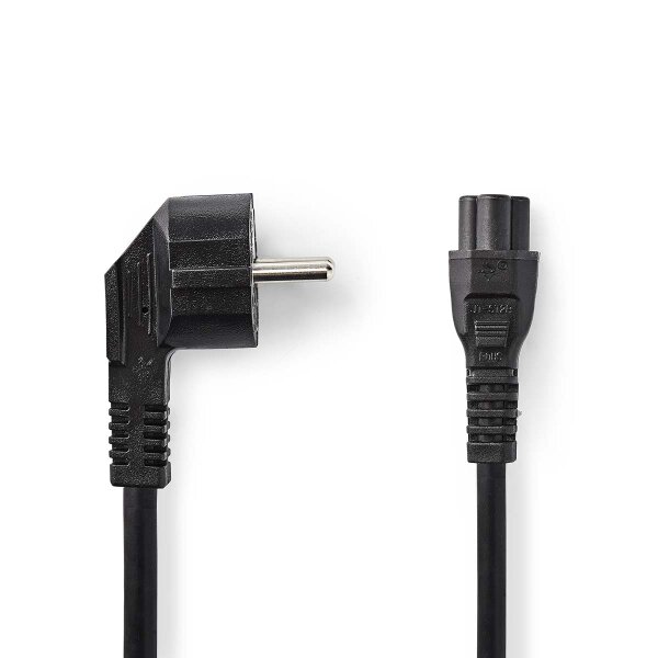 Netzkabel Kaltgerätekabel Stromkabel 2m Schutzkontaktstecker 10A IEC-320-C5 für PC Laptop
