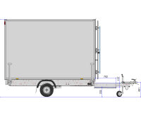 Bauwagen 80km/h Baustellenwagen Baubude mit Einrichtung 310cm/200cm/200cm PKW Kupplung