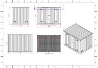 Umweltcontainer Gefahrstoffcontainer Container 3m mit Doppeltür 2,96x2,15x2,19
