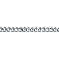 1m Panzerkette Kette 3,7x3,2x1,5mm Stahl vernickelt max 5kg