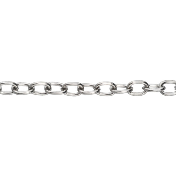 1m Forcatkette Kette 5,5x3,2x1,0mm Stahl vernickelt max 1,5kg