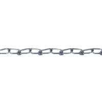 1m Knotenkette Kette 37x5,6x2,2mm Stahl verzinkt max 50kg