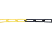 1m Kunststoffkette Kette 40x9x6mm schwarz-gelb...