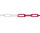 1m Kunststoffkette Kette 40x9x6mm rot-weiß UV-beständig