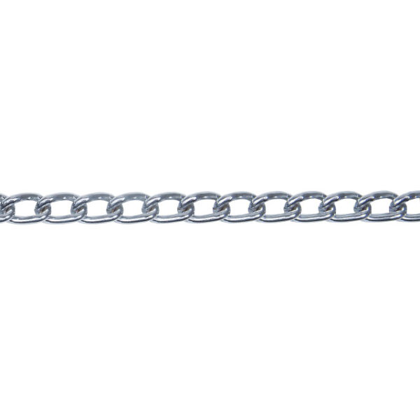 1m Panzerkette Kette 14,3x6,0x3,4mm Stahl verchromt max 12kg