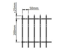 Doppelstabmatte 6/5/6 2,5m x 1,03m RAL7016 Anthrazit