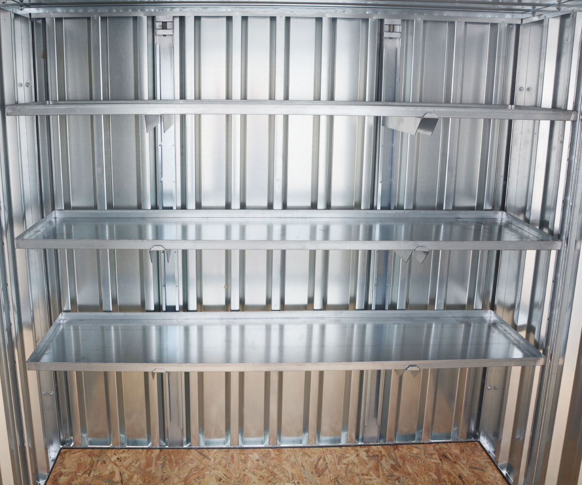 Doppel High Container Regal 2 Meter Containerregal Set mit 3 Böden, 289,00
