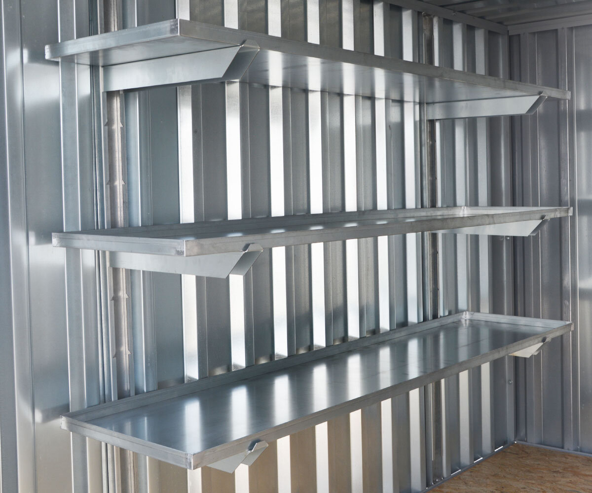 Doppel High Container Regal 1m Containerregel Set mit 3 Böden, 219,00