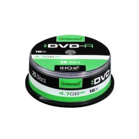 DVD-R Rohling 4.7 GB 16x Speed 120min Intenso 25...