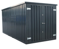 3m Gartencontainer Anthrazit RAL 7021 mit Doppeltür...