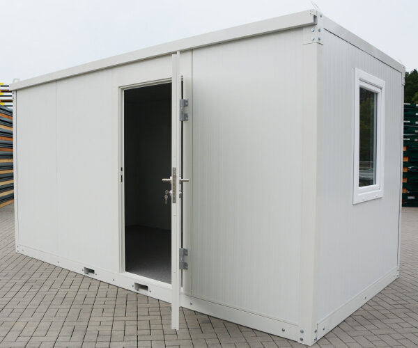 5m Isolierter mobiler Bürocontainer mit Kranösen und Staplerführung - 2 Fenster