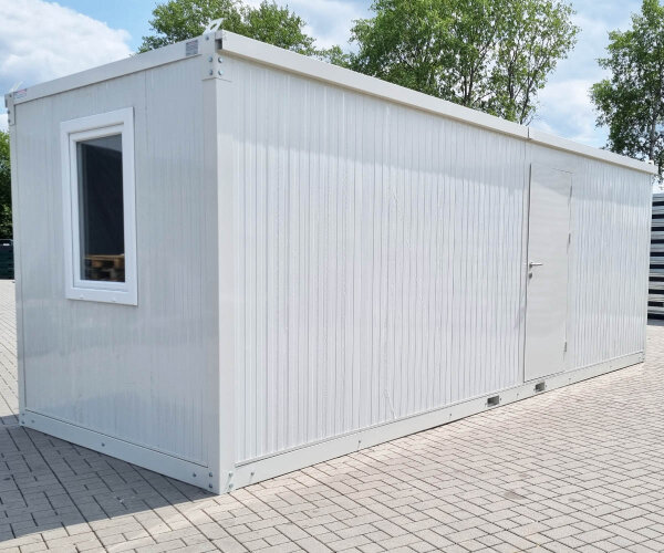 6m Isolierter mobiler Bürocontainer mit Kranösen und Staplerführung - 2 Fenster
