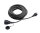 Schutzkontakt 10m Verlängerung Kabel mit Deckel Verlängerungskabel IP44 schwarz 16A