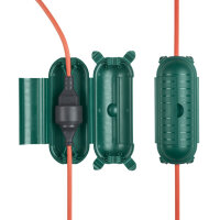Safebox Sicherheitsbox Aufbewahrung für Verlängerungskabel IP44 210x85x85mm grün für Garten Camping Boot