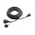 Schutzkontakt Verlängerung Kabel mit Deckel Verlängerungskabel IP44 schwarz 16A WÄHLBAR