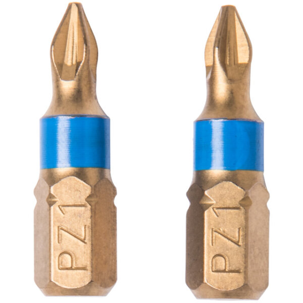 2x Schraubbit Titanbit Kreuz Bit TIN PZ 3 Pozidriv Torsion Titan