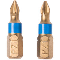 2x Schraubbit Titanbit Kreuz Bit TIN PZ 3 Pozidriv...